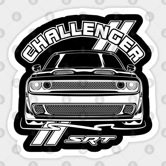 Challenger SRT (White Print) Sticker by WINdesign